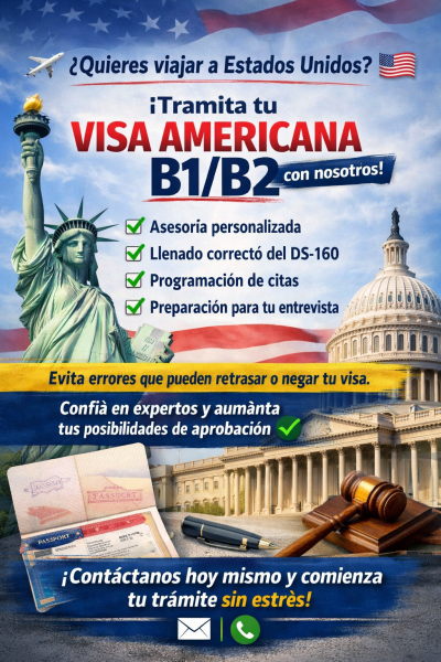 TRÁMITE VISA B1/B2